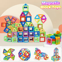 Laden Sie das Bild in den Galerie-Viewer, Magnetic building blocks assembled into a house and geometric shapes