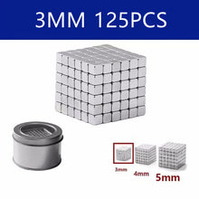 Load image into Gallery viewer, 3mm 125pcs square magnets cubes buckycubes
