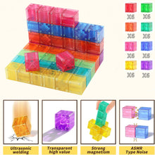 Load image into Gallery viewer, Montessori STEM magnet building cubes for toddlers and preschoolers