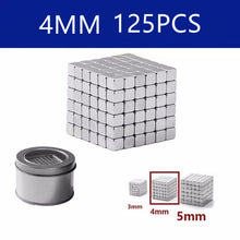 Load image into Gallery viewer, 4mm 125pcs square magnets cubes buckycubes