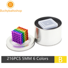 Load image into Gallery viewer, 5MM 216PCS 6 Colors Neoballs Magnetic Balls Magnets