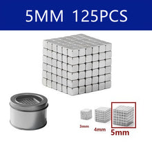 Load image into Gallery viewer, 5mm 125pcs square magnets cubes buckycubes