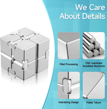 Load image into Gallery viewer, New Version Metal Infinity Fidget Cube Finger Toys – CNC Aluminum Stress Relief