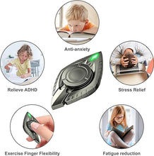 Load image into Gallery viewer, 3-in-1 Fidget Spinner Phone Ring Holder – Metal Gyro Stand & Anti-Drop Grip