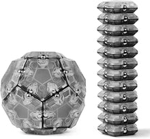 Load image into Gallery viewer, gray Geode Sphere magnetic fidget toy fully assembled