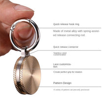 Load image into Gallery viewer, Gyro pendant attached to a keychain for portability