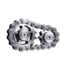 Load image into Gallery viewer, Sprockets Bicycle Chain Fidget Spinner fully assembled on white background