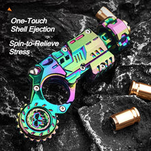Load image into Gallery viewer, Rainbow alloy shell ejecting EDC toy pistol for sensory play