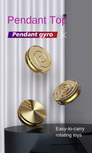 Load image into Gallery viewer, Stainless steel EDC gyro pendant necklace on black background