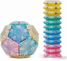 Load image into Gallery viewer, multicolor Geode Sphere magnetic fidget toy fully assembled