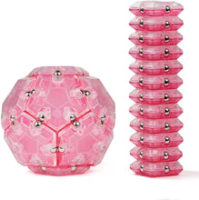 Load image into Gallery viewer, pink Geode Sphere magnetic fidget toy fully assembled
