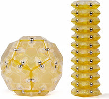 Load image into Gallery viewer, yellow Geode Sphere magnetic fidget toy fully assembled