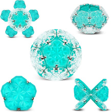 Load image into Gallery viewer, Geode Sphere pieces stacked in a creative, gravity-defying structure