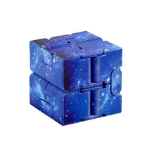 Load image into Gallery viewer, Infinity Cube galaxy blue fidget toy