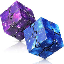 Load image into Gallery viewer, Infinity Cube galaxy purple and blue fidget toy