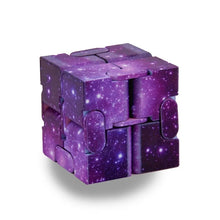 Load image into Gallery viewer, Infinity Cube galaxy purple fidget toy