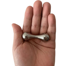 Load image into Gallery viewer, Aluminum alloy knucklebone toy with sandblasted silver finish