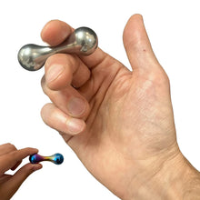 Load image into Gallery viewer, Titanium alloy knucklebone fidget toy with polished multicolor surface