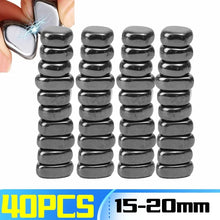 Load image into Gallery viewer, Set of 40 magnetic pebble stones with storage bag