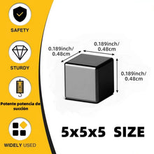 Load image into Gallery viewer, 100Pcs Strong Rare Earth Magnetic Cube 5x5x5mm – Mini Neodymium Fridge Whiteboard Crafts Magnets