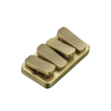 Load image into Gallery viewer, Mini bronze-gold zinc alloy magnetic fidget slider push card