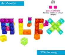 Load image into Gallery viewer, Montessori STEM magnet building cubes for toddlers and preschoolers
