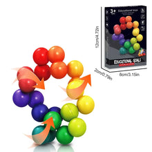 Load image into Gallery viewer, Rainbow Sensory Fidget Ball Toy – Stress Relief Puzzle for Kids & Adults