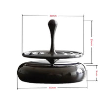 Load image into Gallery viewer, metal spinning top dimensions diagram showing height and base diameter