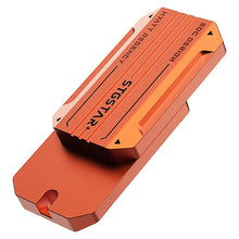 Cargar imagen en el visor de la galería, Orange aluminum Vibrant EDC push slider fidget tool