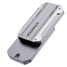 Cargar imagen en el visor de la galería, Vibrant EDC direct push fidget slider in silver aluminum alloy