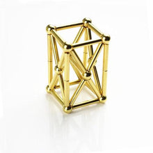 Load image into Gallery viewer, golden magnetic buckybars and metal balls set