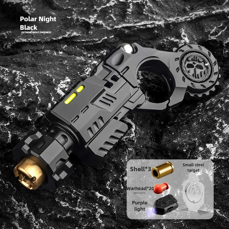 Black EDC shell ejecting sensory toy pistol for adults