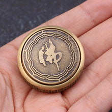 Load image into Gallery viewer, Antique copper Buddhist-style spinner toy for adults
