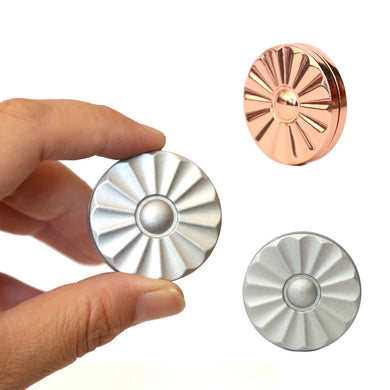 Daisy magnetic push slider sound coin in silver and rose gold colors