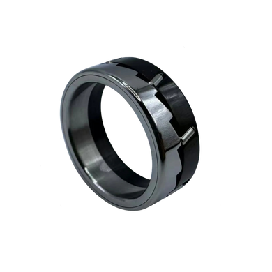 EDC ratchet fidget ring rotating with crisp sound for stress relief
