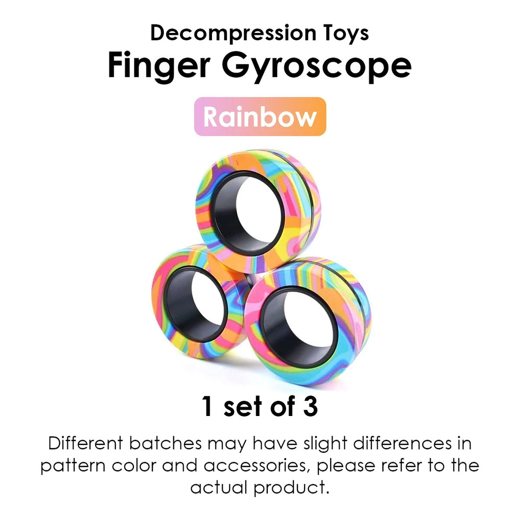Gift-Ready Packaging for Magnetic Fidget Rings Set Rainbow