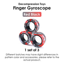 Load image into Gallery viewer, Gift-Ready Packaging for Magnetic Fidget Rings Set Red Black
