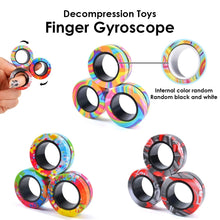 Load image into Gallery viewer, Set of 3 Magnetic Fidget Rings for Stress Relief - Multiple Colors
