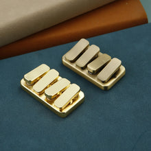 Load image into Gallery viewer, Mini magnetic push-card fidget toy, bronze-gold finish
