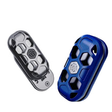 Charger l'image dans la galerie, MECH EGG 2.0 openwork metal fidget sliders in silver and blue
