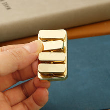 Load image into Gallery viewer, Pocket-size magnetic fidget slider in bronze-gold zinc alloy
