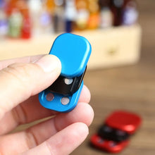 Laden Sie das Bild in den Galerie-Viewer, Hand sliding the blue 3-layer metal haptic fidget slider
