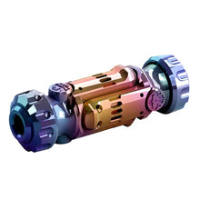 Load image into Gallery viewer, Close up mechanical detail of metal fidget blaster
