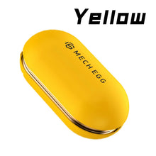 Load image into Gallery viewer, Mechanical Egg fidget toy in yellow – metal EDC slider for stress relief
