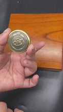 Load and play video in Gallery viewer, Zen Buddha Metal Fidget Spinner – Copper EDC Stress Relief Toy
