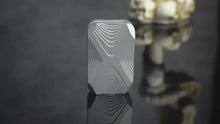 Load and play video in Gallery viewer, Silver EDC magnetic slider fidget toy with geometric CNC engraved pattern Video
