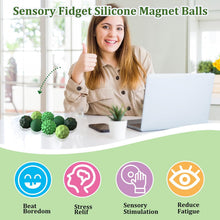 Cargar imagen en el visor de la galería, Eight-piece silicone magnetic fidget ball set
