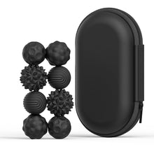Cargar imagen en el visor de la galería, Black eight-piece silicone magnetic fidget ball set
