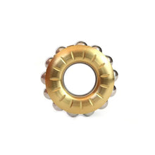 Load image into Gallery viewer, Gold stainless steel fidget ratchet ring for anxiety
