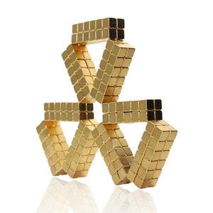 Original 4MM 216PCS Gold Buckycubes Magnetic Building Blocks Cubes Toy - Buckyballs Online Store